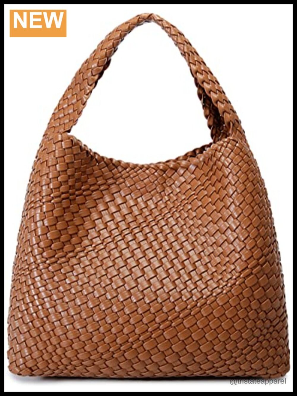 Woven Tote Bag Vegan Leather Hobo Top-handle Shoulder Bag Large Capacity